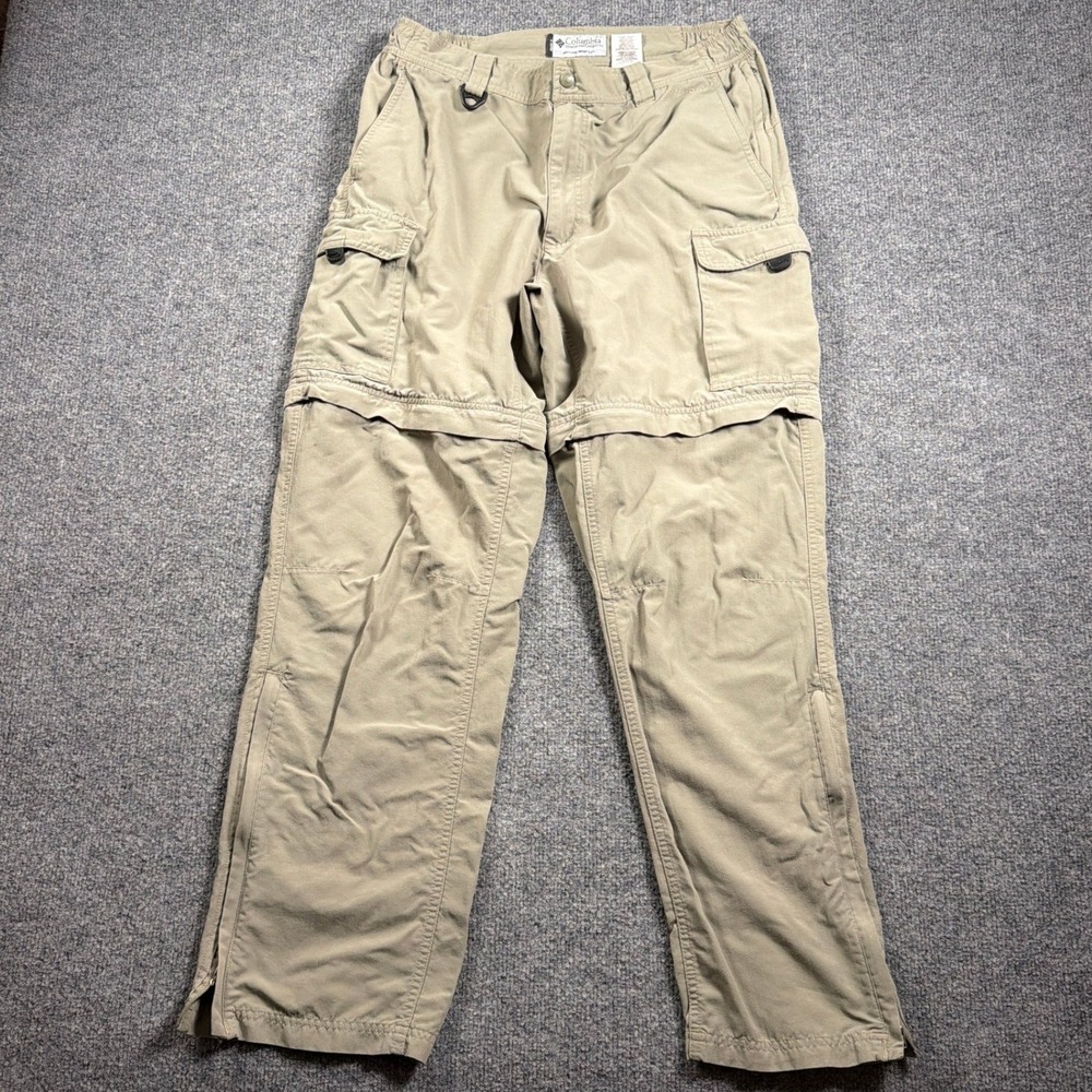 Columbia GRT Convertible Cargo Pants Mens 32" Medium Omni-Dry Zip Off Hiking